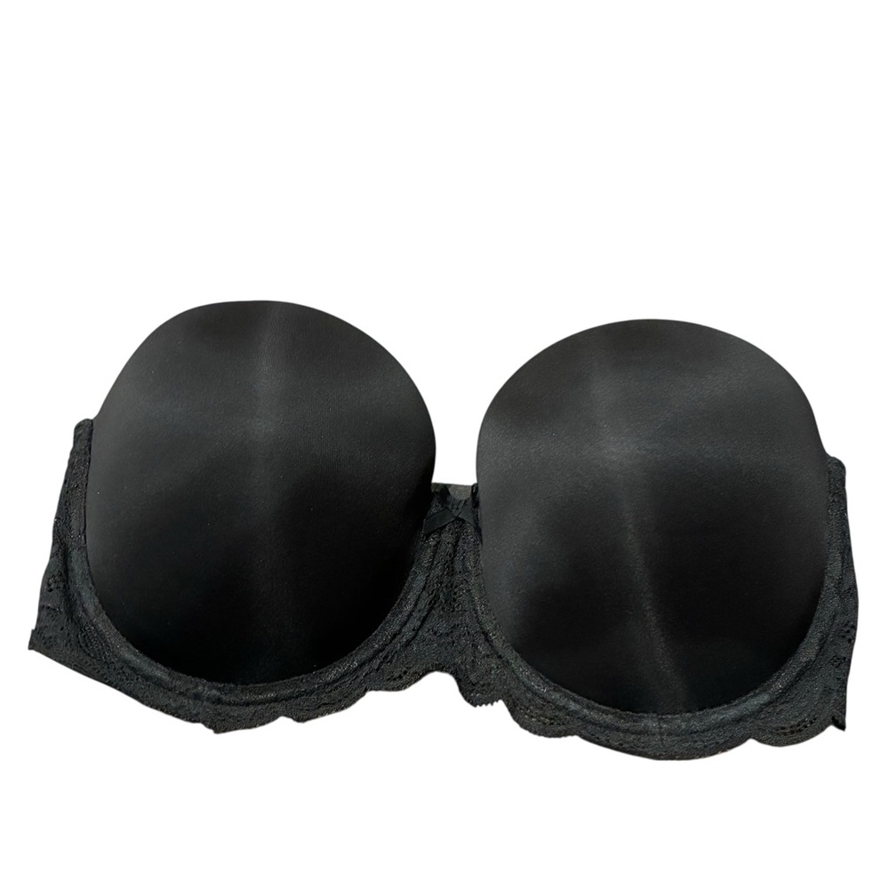 Victoria's Secret Pure Black Lace 32DDD Dream‎ Angels Strapless Multiway Bra VS